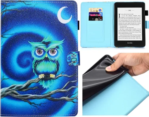 Vista 8 de Funda para Kindle Paperwhite, ranuras para tarjetas ligeras y delgadas con funda de encendido y apagado automático para Amazon Kindle Paperwhite