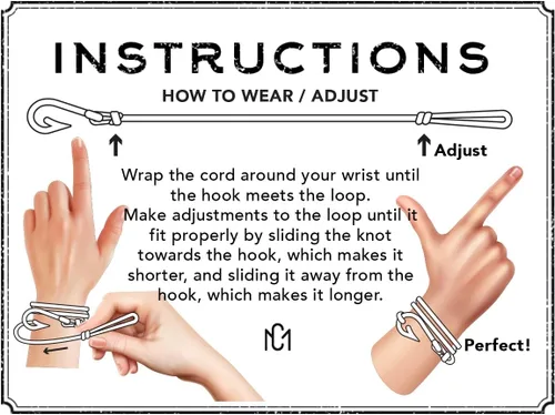 Vista 6 de CRAFTMEMORE Pulsera con colgante de gancho de pescado, hecha con cordón militar 550, pulsera ajustable y tobillera