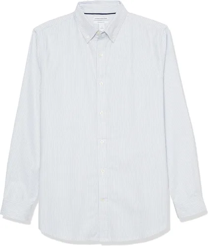 Vista 6 de Tienda Essentials Camisa Oxford elástica de manga larga ajustada para hombre con bolsillo
