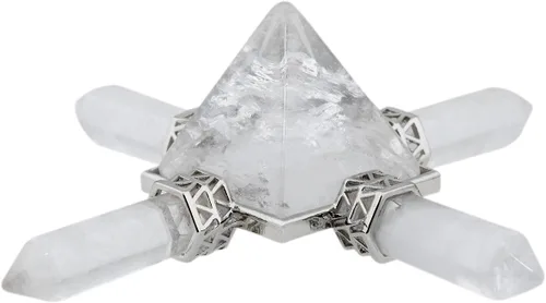 Vista 7 de Rockcloud - Pirámide generadora de energía elaborada de piedras y cristales con propiedades curativas para Reiki