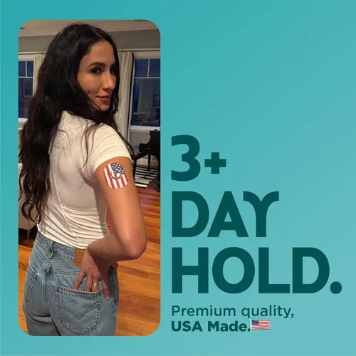 Vista 4 de ExpressionMed - Parches adhesivos para Omnipod (paquete de 5) - Impermeables y resistentes al sudor, cubiertas de sensor que no se deshilachan