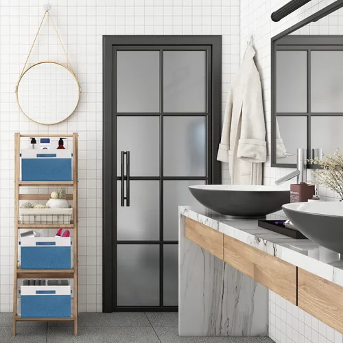 Vista 70 de GhvyenntteS Contenedores de almacenamiento extra grandes con tapas, cajas de almacenamiento plegables de tela con tapas y asas, cestas