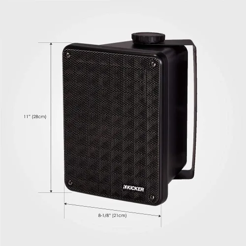 Vista 5 de Par de altavoces KICKER KB6B de 2 vías de gama completa para interior y exterior (par) Altavoces resistentes a la intemperie para patio, garaje