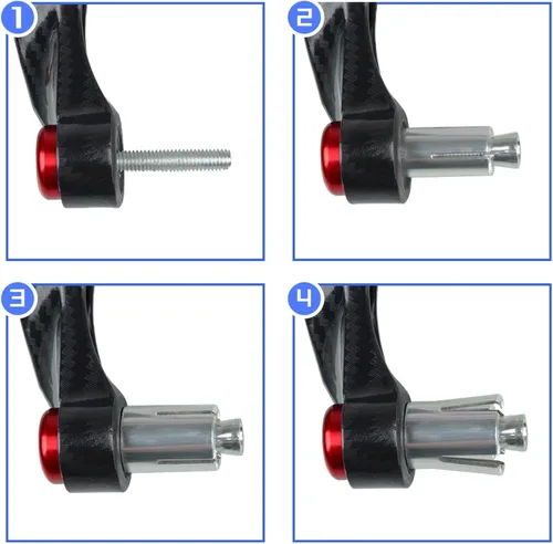 Vista 4 de Paramanos para Yamaha XMAX250 XMAX300 XMAX400 Xmax 250 300 400 X-MAX empuñaduras de manillar de motocicleta Protector de palanca de embrague