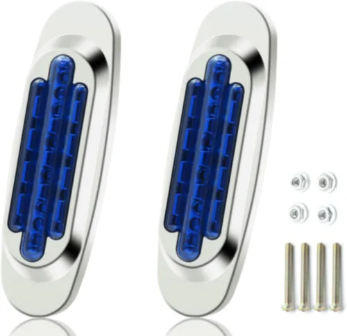 Vista 8 de 2 luces LED de marcador de remolque de 16 LED, luz de espacio para montaje en superficie, 5.9 pulgadas, impermeable, sellada, luz indicadora