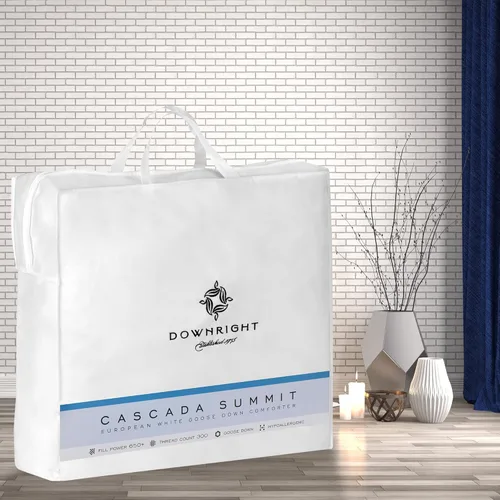 Vista 7 de Downright Cascada Summit - Edredón de plumón de ganso blanco de lujo, 600 potencia de relleno, 100% algodón de 300 hilos, peso de invierno de 44