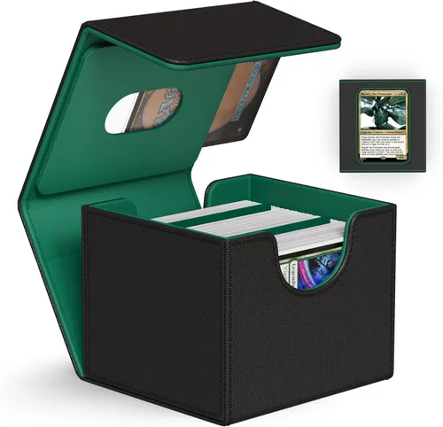 Vista 35 de Caja de almacenamiento de cartas ZLCA para cartas de intercambio, caja de cubierta de baraja MTG Commander con capacidad para más de 120 cartas