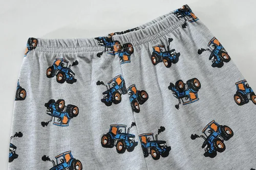 Vista 6 de Little Hand Pijamas de algodón para niños pequeños, diseño de dinosaurio, planetas, 2 piezas, ropa de dormir, conjuntos de ropa de dormir de 2 a 7