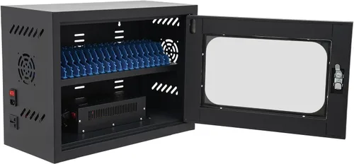 Vista 4 de 20 Unit Device Charging Station, Charging Cabinet for Cellphones & Tablet Computers, Mobile Phone Charging Cabinet with Charger Cable Management or
