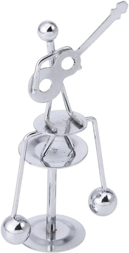 Veemoon Figura de equilibrio de metal, decoración de física pequeña, decoración de escritorio de movimiento perpetuo, decoración de escritorio, mini
