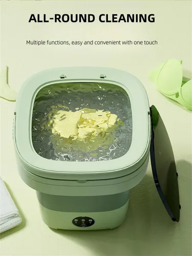 Vista 4 de Lavadora portátil, mini lavadora, lavadora plegable de gran capacidad mejorada de 15 litros. Limpieza profunda de ropa interior, ropa de bebé