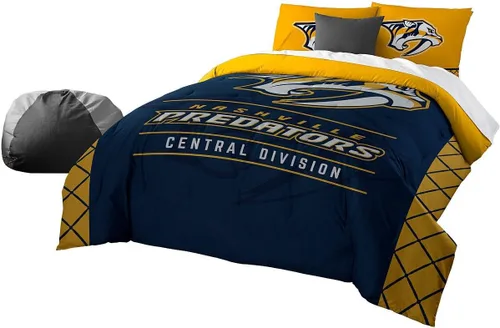 Vista 20 de Juego de edredón y funda de almohada para cama individual o matrimonial/queen, con licencia oficial de la NHL