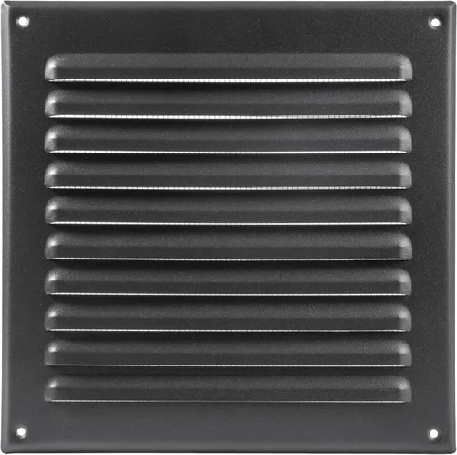 Vista 15 de Rejilla de ventilación cuadrada, medida interior de 3 x 10 pulgadas, rejilla de ventilación de aire de metal blanco, uso interior/exterior, medida