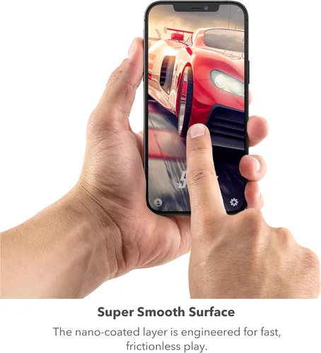 Vista 6 de ZAGG InvisibleShield - Glass Elite+: Gamers' Edition - Cobertura de pantalla completa con máxima sensibilidad táctil - para iPhone 12 Pro, iPhone