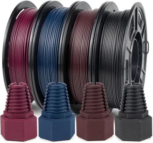 Vista 16 de iSANMATE - Filamento para impresora 3D, filamento PLA de 1.75mm, filamento gradiente azul púrpura, filamento con cambio de color arcoíris, filamento