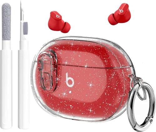 Vista 9 de Funda para Beats Studio Buds/Studio Buds Plus 2021/2023 con clip de cierre para hombres, GARTOO con kit de limpieza, funda protectora y lápiz