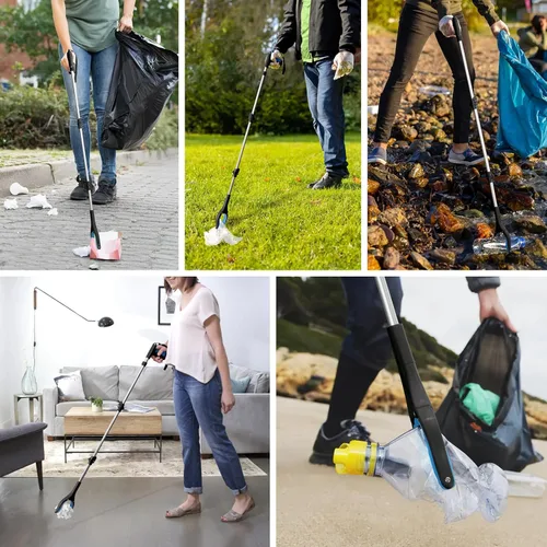 Vista 6 de Housolution Herramienta de agarre de alcance, agarradores extra largos de 43 pulgadas para ancianos, agarrador de garras de basura ligero y práctico