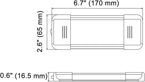 Vista 2 de Raycharm Cuerpo de luz LED para interior 6.7" x 2.6", alta salida de lúmenes, bajo consumo de corriente, energía eficiente, lente esmerilada 6000K