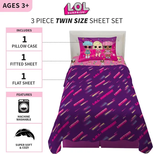 Vista 97 de Franco - Juego de sábanas de microfibra súper suave para niños, tamaño individual, Hello Kitty