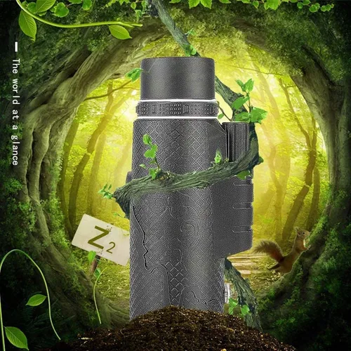 Vista 3 de Visión nocturna monocular, de bajo nivel de luz con soporte para teléfono y trípode, resistente al agua de alta potencia para observación de aves