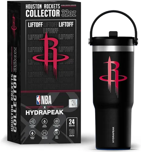 Vista 10 de Hydrapeak x Vaso de acero inoxidable con licencia oficial de la NBA de Boston Celtics de 32 onzas con asa y tapa con popote, botella de agua a