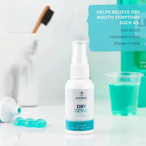 Vista 3 de Spray hidratante natural de boca seca con xilitol, hidratante de garganta seca que proporciona alivio de la boca de algodón con neem, aceite