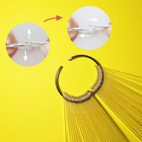 Vista 7 de Palitos de muestras de uñas con anillo para exhibición de color de uñas, suministros de arte de uñas, muestras de práctica de uñas