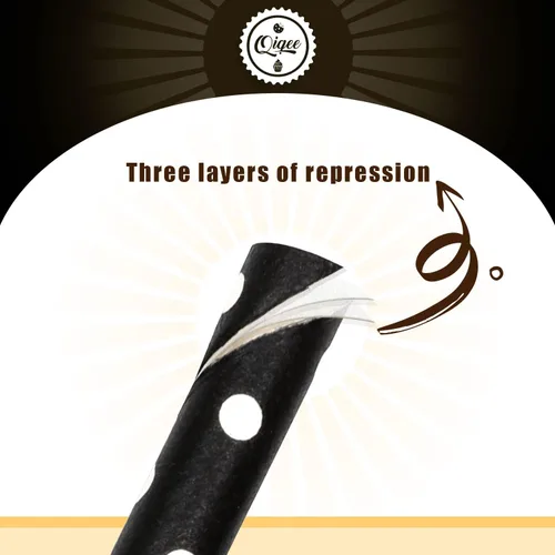 Vista 2 de qiqee Pajitas de papel negro, 150 pajitas desechables a granel (10 patrones negros, biodegradables, desechables, 7.75 x 0.25 pulgadas)