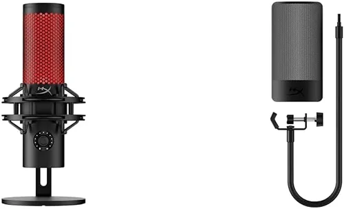 Vista 11 de HyperX QuadCast 2 - Micrófono USB para juegos, transmisión y podcasting, con controles integrados, iluminación LED, soporte de choque extraíble, PC