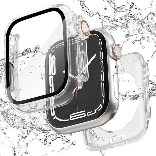 Vista 13 de Ultra Look - FULLIFE 2 en 1 compatible con Apple Watch Series 11/10 de 1.654 pulgadas, protector de pantalla impermeable, frente y trasera Negro