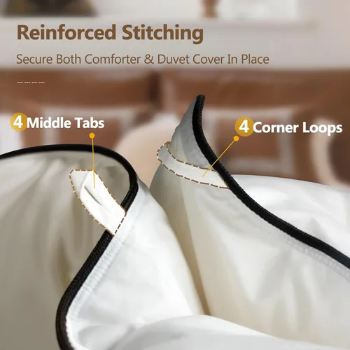 Vista 7 de Edredón extra esponjoso de plumón de ganso blanco, tamaño individual, edredón de lujo para todas las estaciones, edredón de plumón de plumón