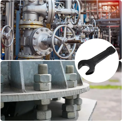 Vista 26 de uxcell Llave de golpe de extremo abierto de 0.945 in, herramienta de mano de llave de cabeza única de acero de alta resistencia