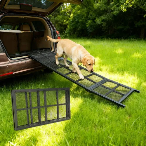 Rampa para perros para automóvil, 74 pulgadas de largo y 20 pulgadas de ancho, rampa plegable para mascotas al aire libre, para perros grandes
