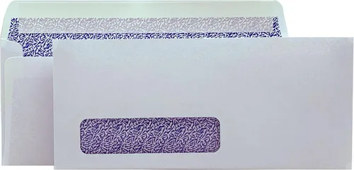 Vista 5 de 100 Minas Envelope - Sobres de negocios #10, 4 1/8 x 9 1/2, ventana izquierda compatible con láser/inyección de tinta, despegar y sellar, teñido