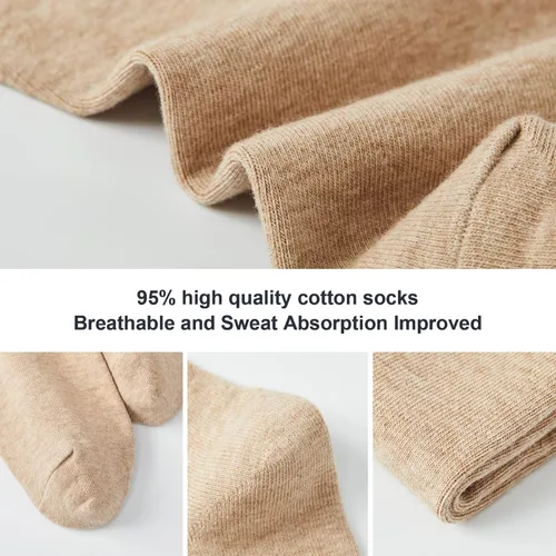 Vista 4 de J-BOX Calcetines de algodón para hombre, paquete múltiple, delgados, transpirables, cómodos, de verano, de corte bajo