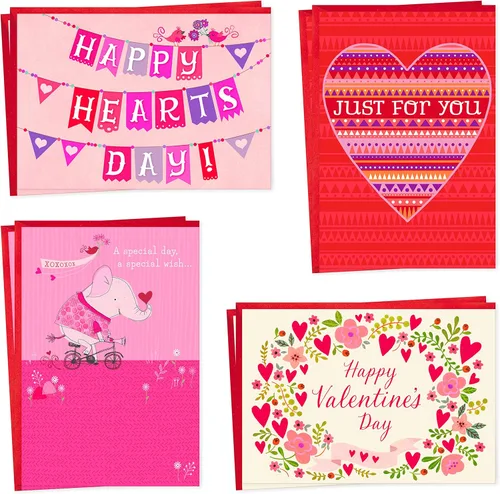 Vista 10 de Hallmark Vida - Surtido de tarjetas españolas para el día de San Valentín para niños, 8 tarjetas del día de San Valentín con sobres