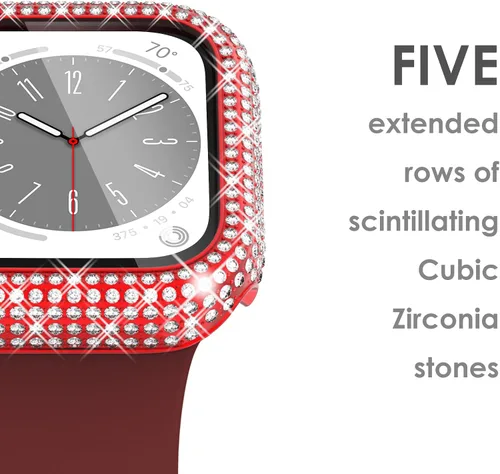 Vista 86 de Surace Bling - Carcasa con protector de pantalla para Apple Watch Series 3, 2, 1 de 1.496 pulgadas