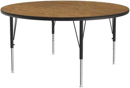 Vista 148 de Correll - Mesa rectangular de actividades para el aula de 24 x 36 pulgadas, altura ajustable (19-29 pulgadas), parte superior de nogal colonial