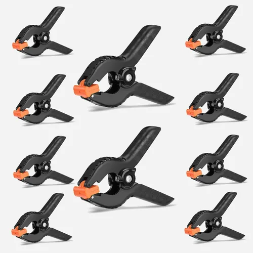 Vista 10 de Abrazaderas de resorte, paquete de 6, abrazaderas de resorte de plástico profesional de 6 pulgadas de alta resistencia para manualidades, clips