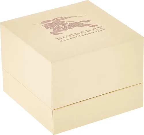 Vista 9 de BURBERRY Reloj de pulsera de acero inoxidable con cuadros grandes BU9351 para mujer, PlataNegro, Cronógrafo