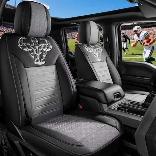 Vista 12 de Red Rain Funda universal para asiento delantero y trasero de automóvil, de cuero, con corona, cobertura completa, 5 plazas (AA-negro)