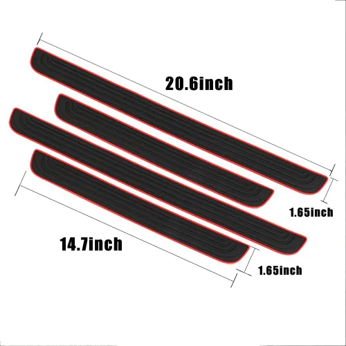 Vista 5 de Protectores de placa universal para umbral de puerta de automóvil, protector de placa protectora de umbral de puerta para automóvil, cubierta