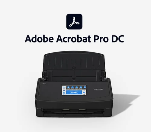 Vista 3 de Fujitsu ScanSnap iX1600 Deluxe - Escáner de documentos dúplex a color con Adobe Acrobat DC Pro para Mac y PC, color negro y ScanSnap iX1400 Escáner