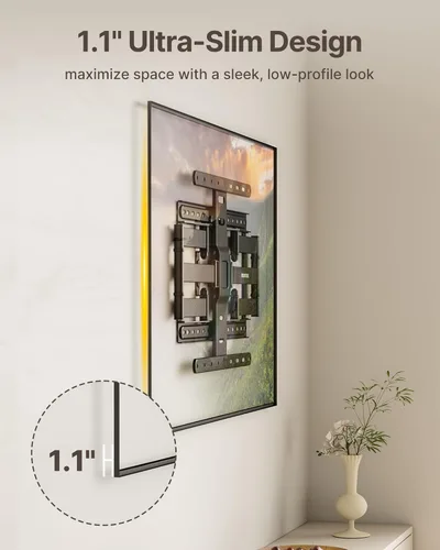 Vista 8 de monTEK 1.1" Montura de Pared Ultradelgada para Televisores de 37-75 Pulgadas, Resistente para 59.8 kg, Probada para 4 Veces su Peso, Soporte