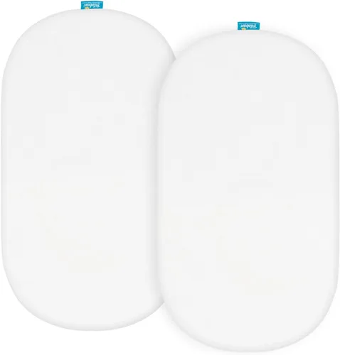 Vista 10 de Sábanas de moisés 100% algodón, paquete de 2 sábanas para moisés para bebés Gris