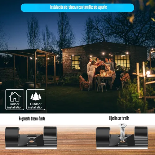 Vista 4 de XHF 50 piezas medianas Clips de cable autoadhesivos negros, clips de cable Organización de cables Soporte de cable para debajo del escritorio