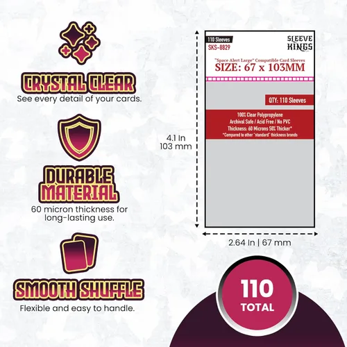 Vista 102 de Mangas cuadradas medianas (2.559 x 2.559 in) paquete de 110, 60 micras