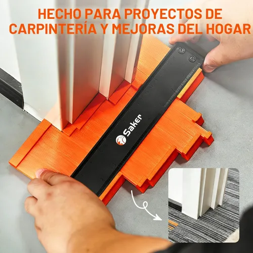 Vista 2 de Saker Herramienta para medir y duplicar contornos, bloqueo a 10 pulgadas, ajustable y precisa, ideal para duplicar formas irregulares en trabajos