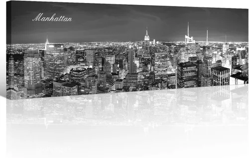 Vista 64 de Atlanta Skyline - Arte de pared para sala de estar, lienzo de paisaje urbano, decoración moderna para el hogar, imágenes panorámicas, edificio