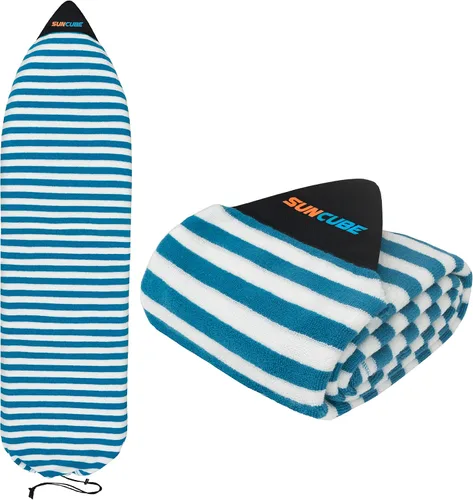 Vista 9 de SUN CUBE Funda para calcetín para tabla de surf, bolsa protectora para tabla de surf, ligera, elástica, para longboard, híbrido, tabla corta